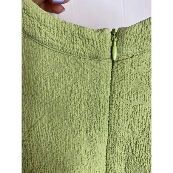 SAMSOE SAMSOE Junis Sage Green Crinkle Crewneck Shift Dress MEDIUM NWT $170 - Picture 8 of 12